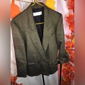 Michelle Stuart Petites | Women’s Vintage Brown Blazer Jacket
